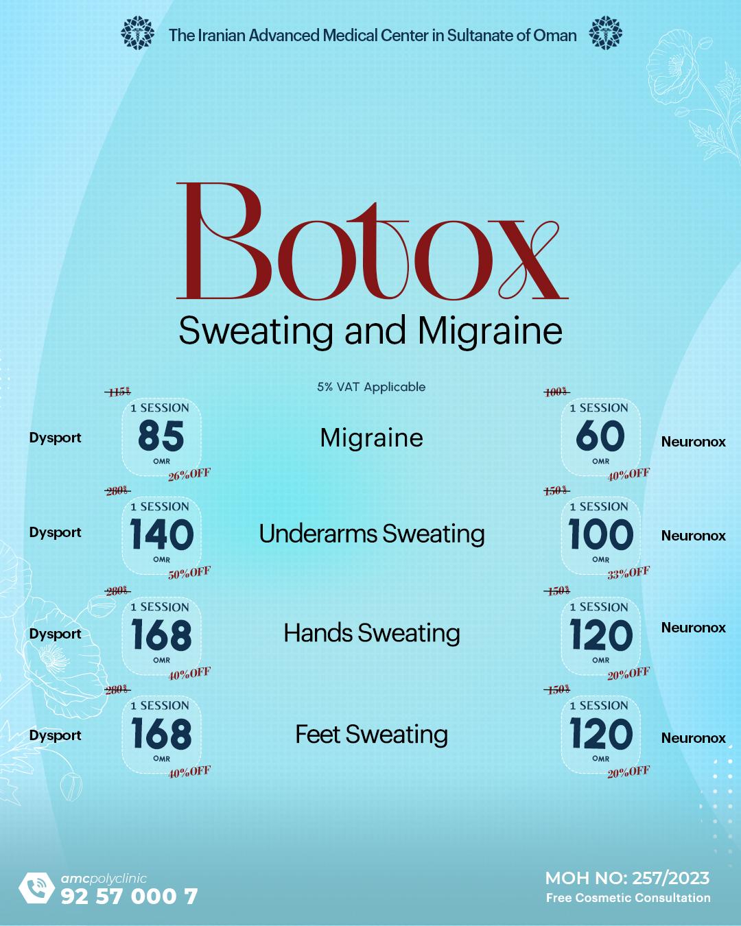 Botox Sweating and Migraine